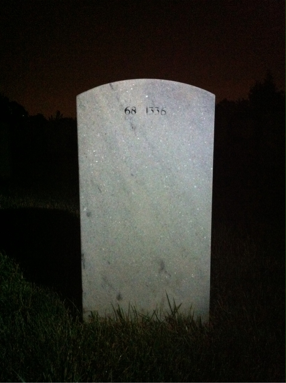Back of headstone — William Anderson