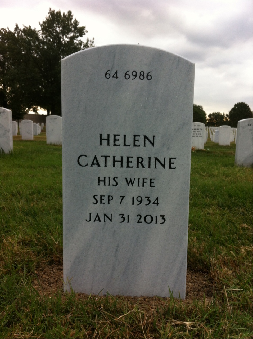 Back of headstone — Raymond Ferrell