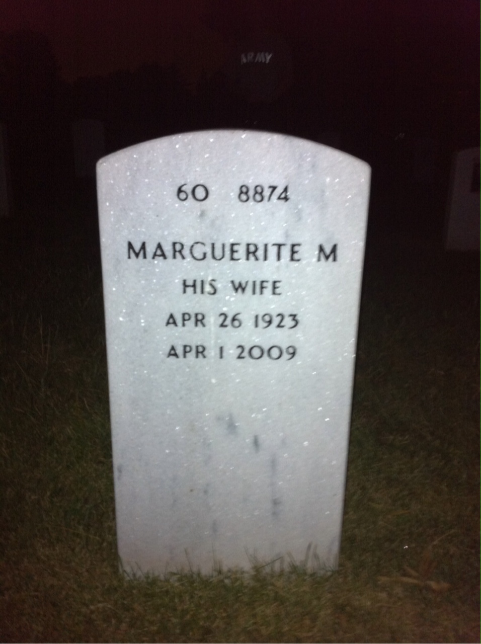 Back of headstone — Ernest Poor