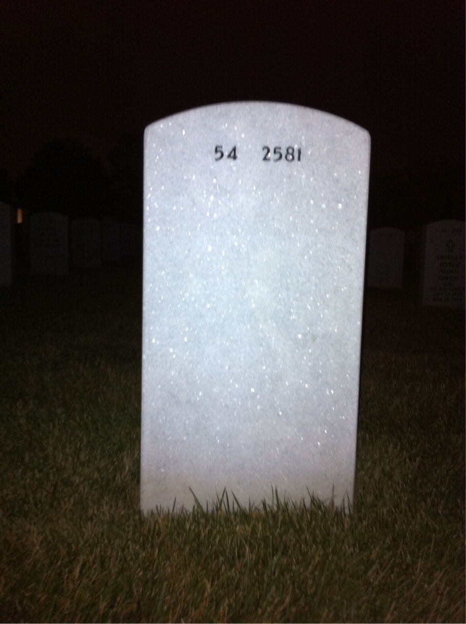 Back of headstone — Howard King