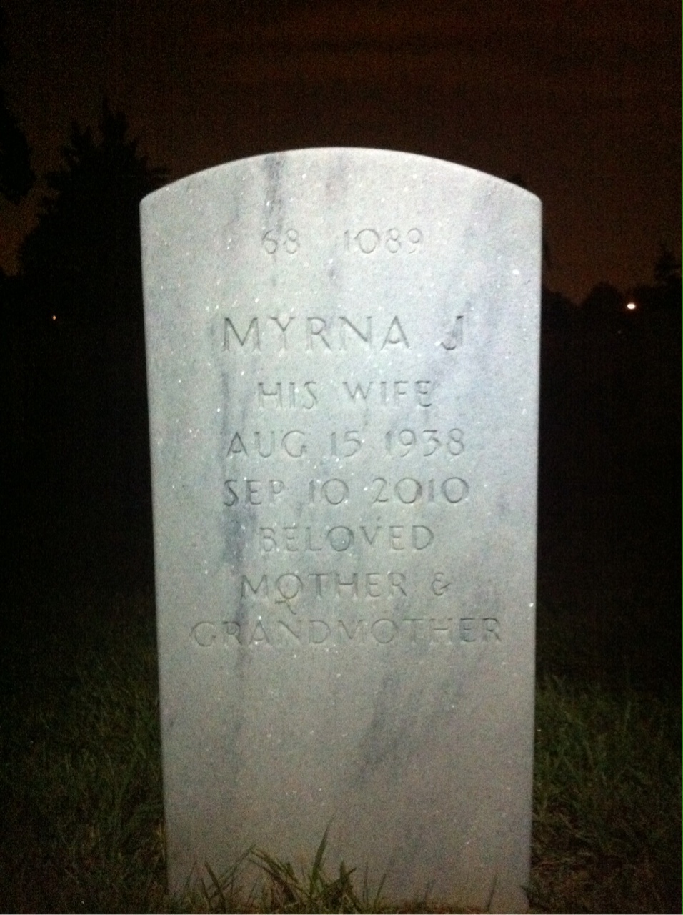 Back of headstone — Ernest Samuels