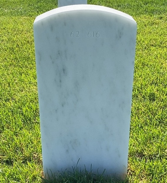 Back of headstone — John Mojecki