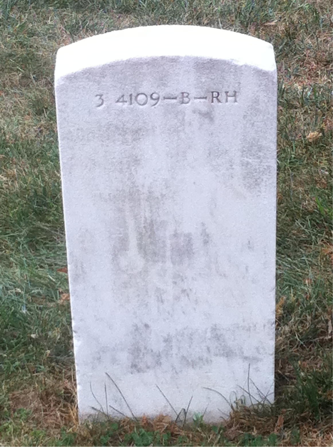 Back of headstone — Leon Morine