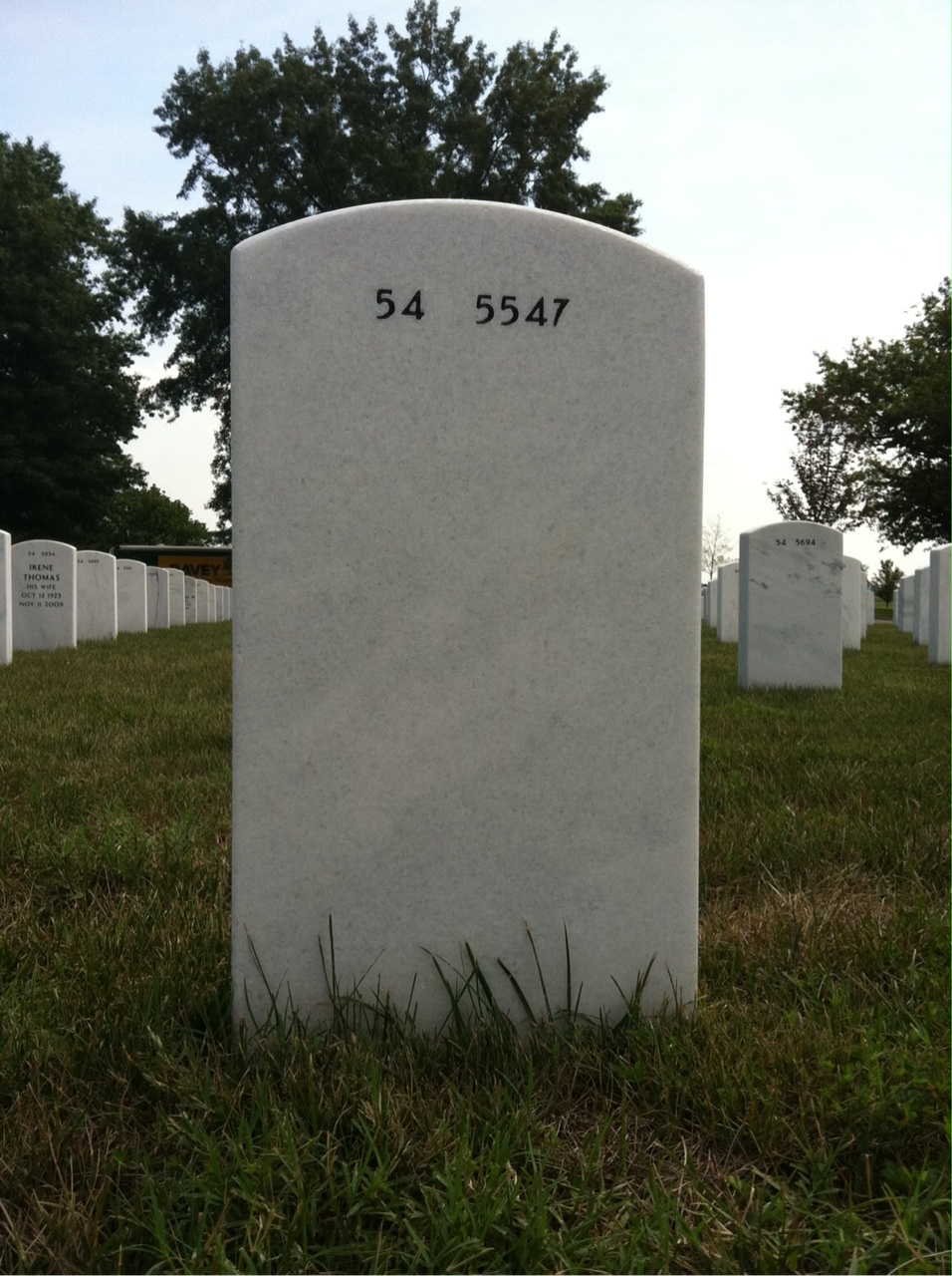 Back of headstone — Willis R Deming