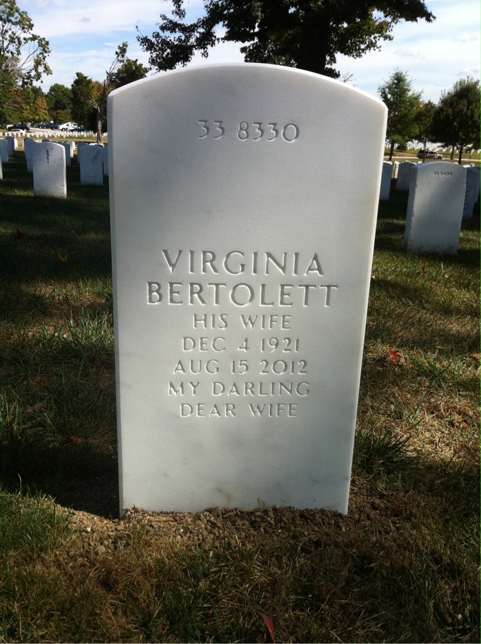 Back of headstone — Nicholas Conte