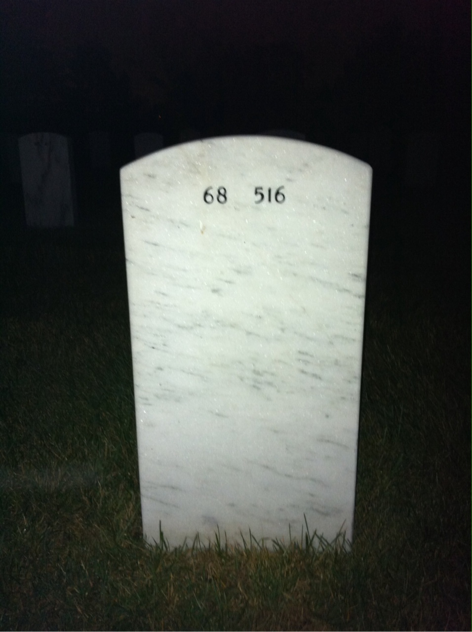 Back of headstone — Harold Falcon