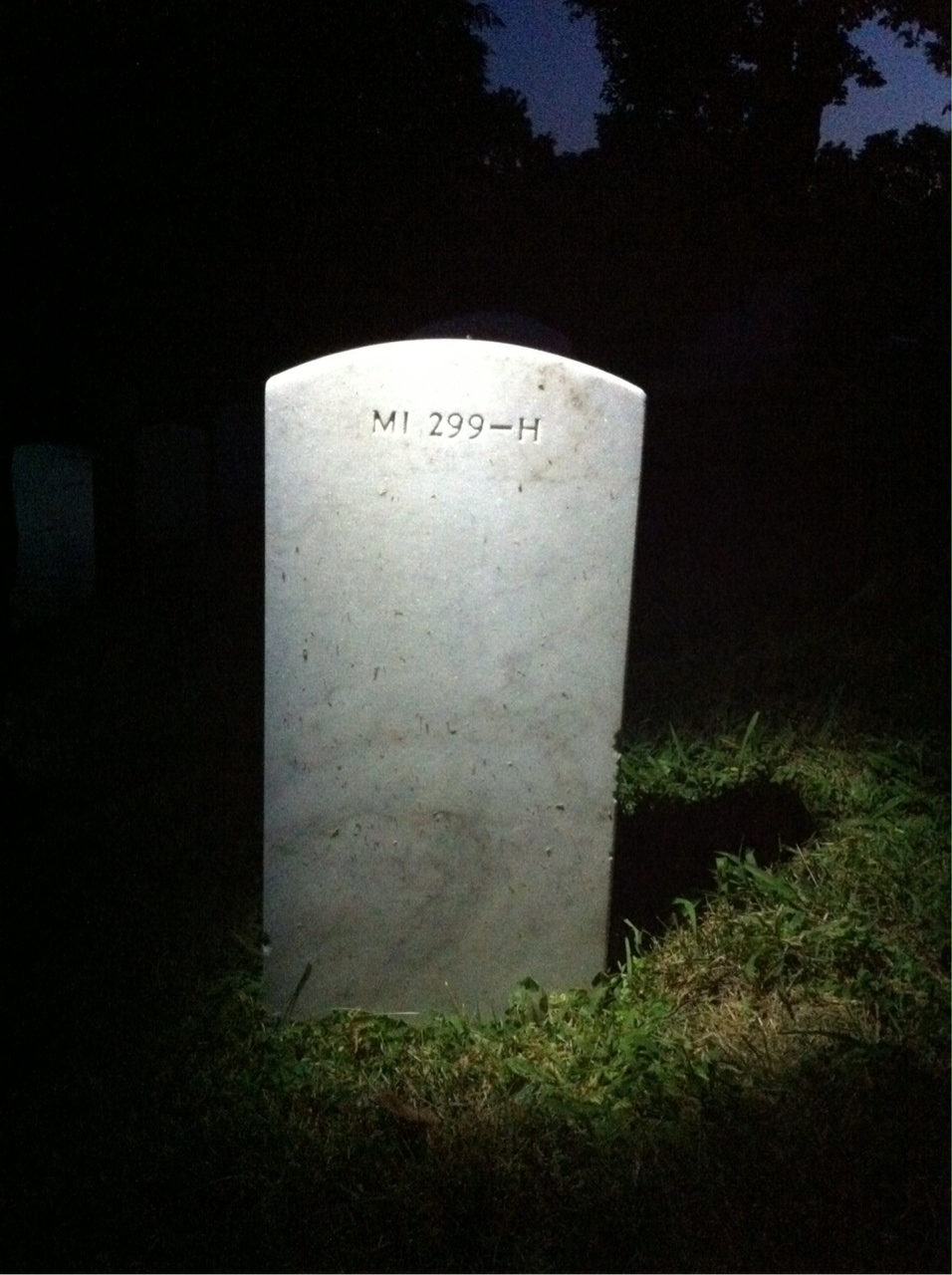 Back of headstone — Edward Cunningham
