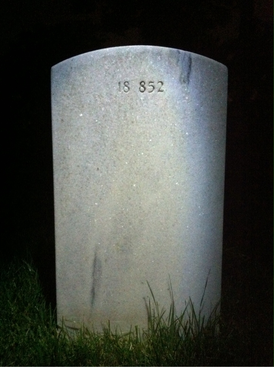 Back of headstone — Alexander Allan