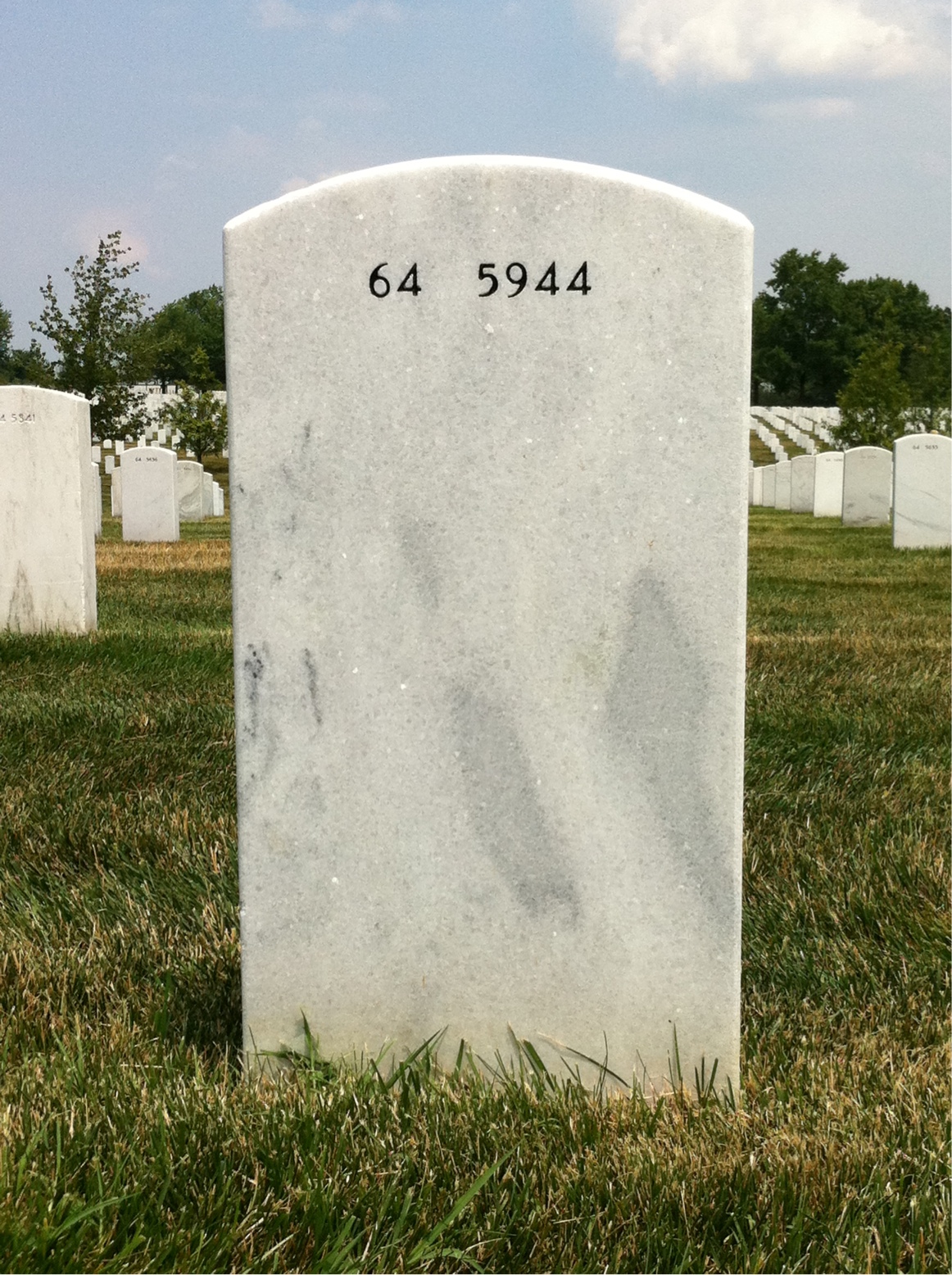Back of headstone — Charles Buchanan