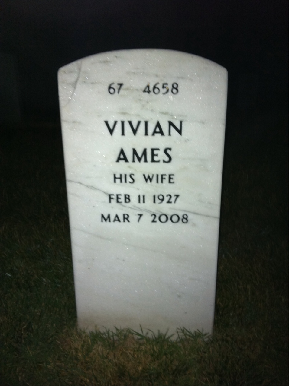 Back of headstone — Fred Cassidy