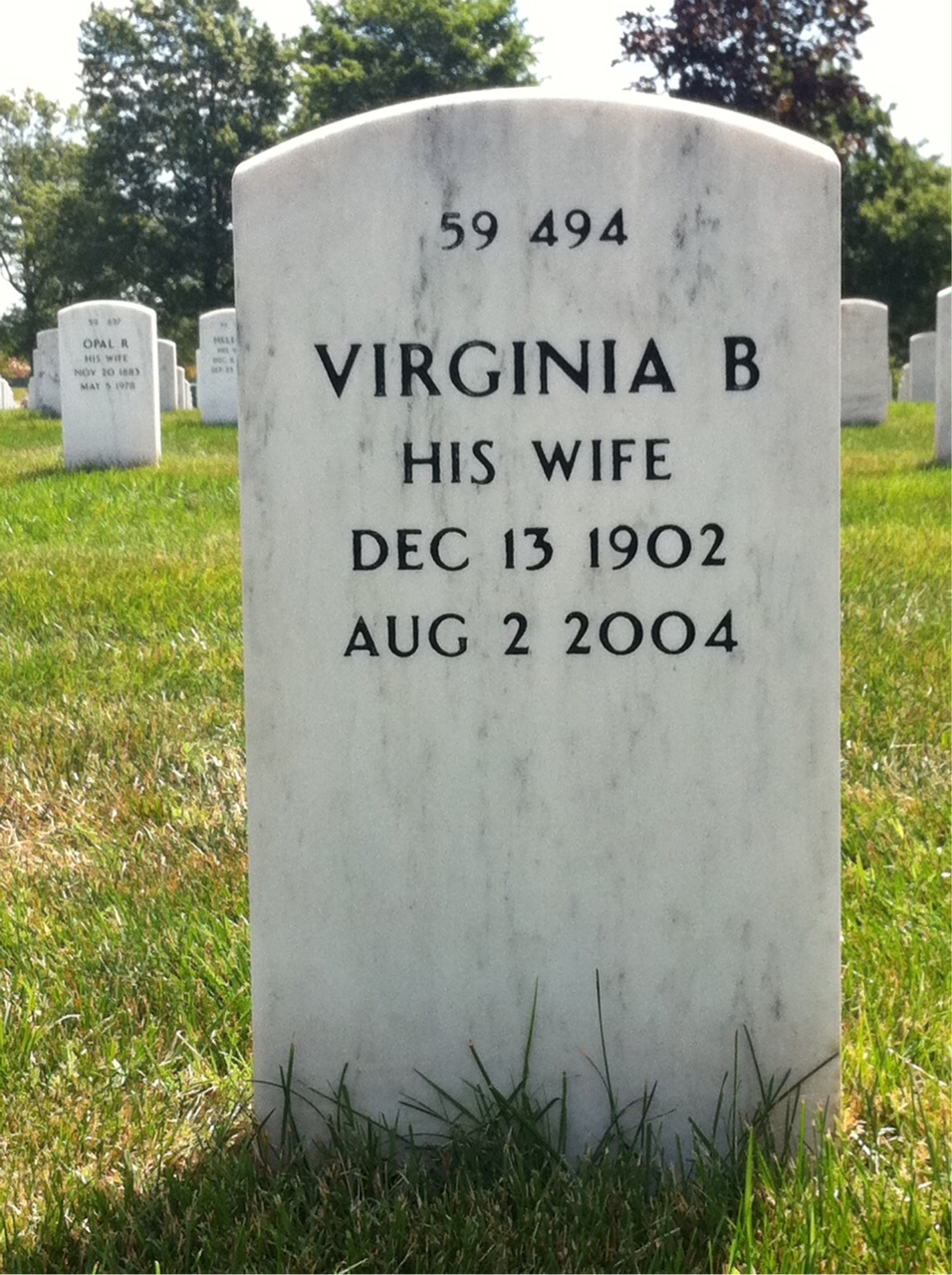 Back of headstone — Edward Franklin