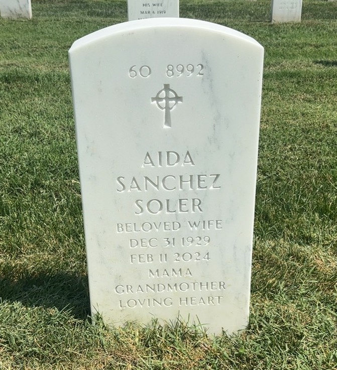 Back of headstone — Eduardo Soler