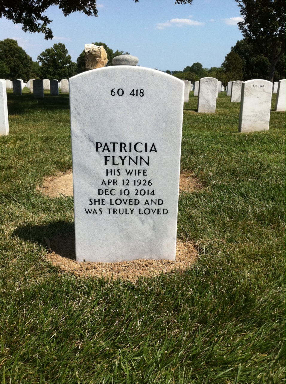 Back of headstone — Leroy Button