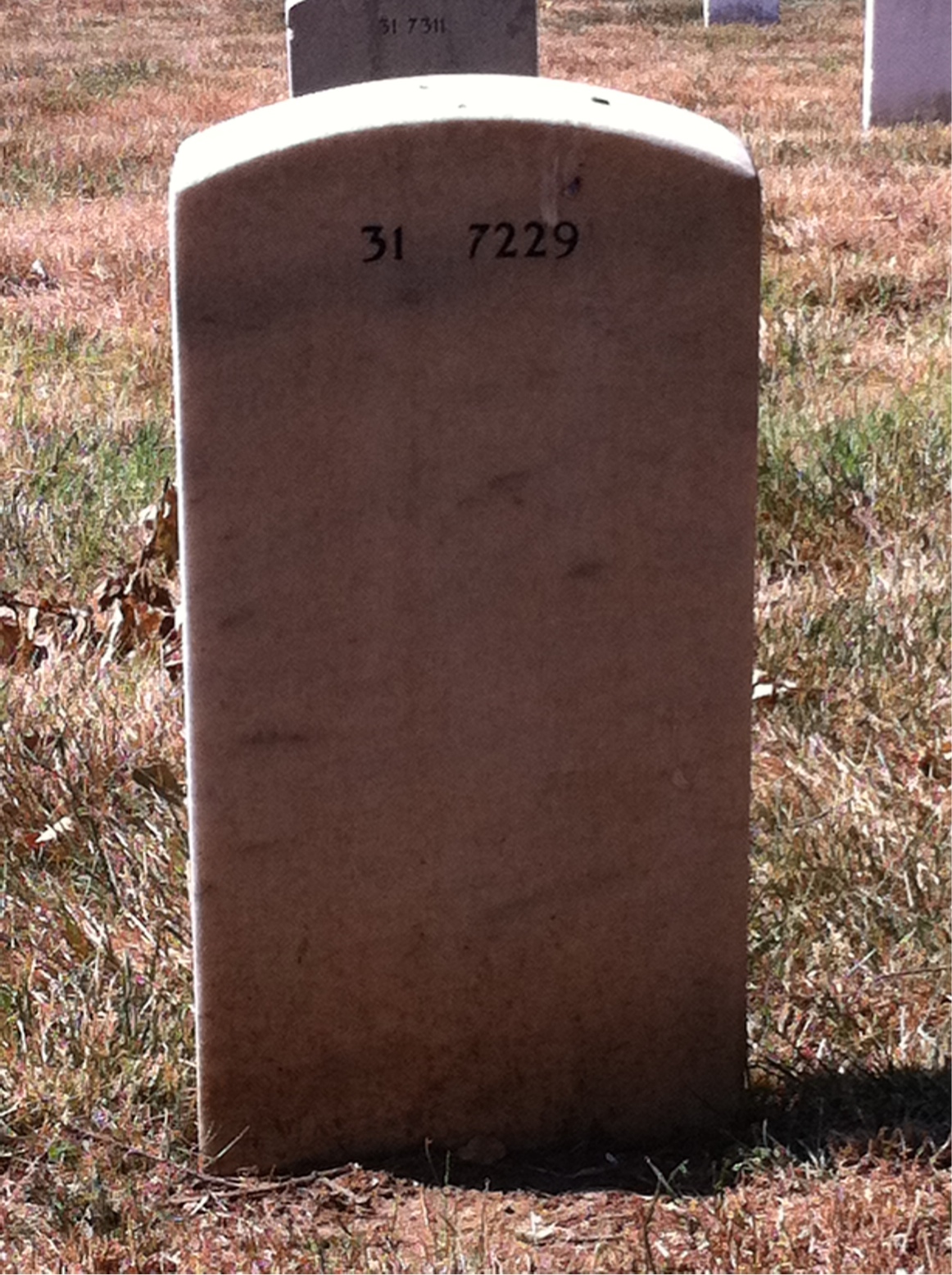 Back of headstone — James Kiker