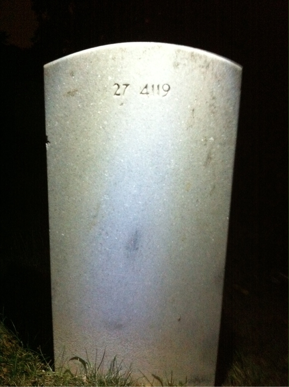 Back of headstone — Martha Bennett