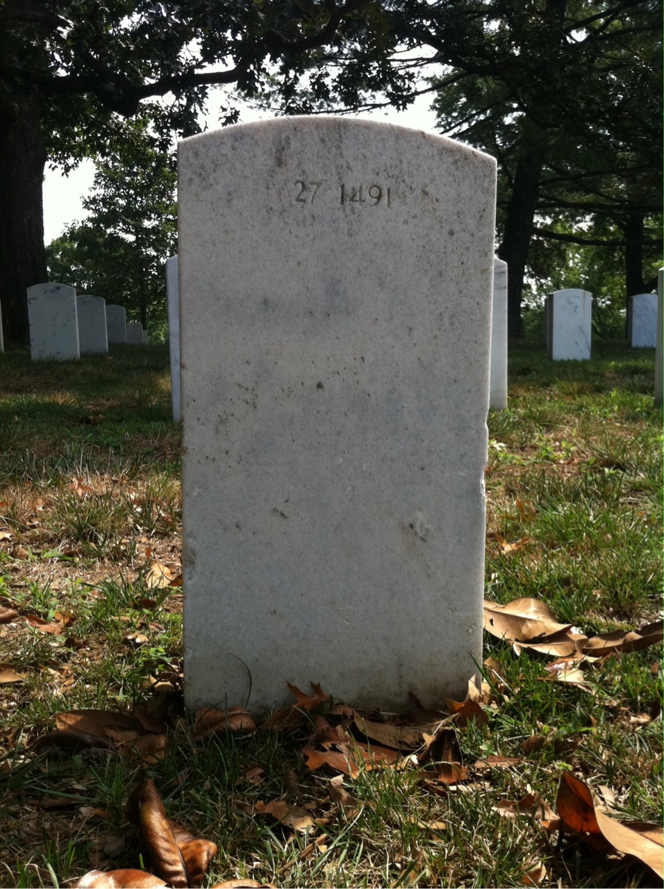 Back of headstone — Nancy Minskay