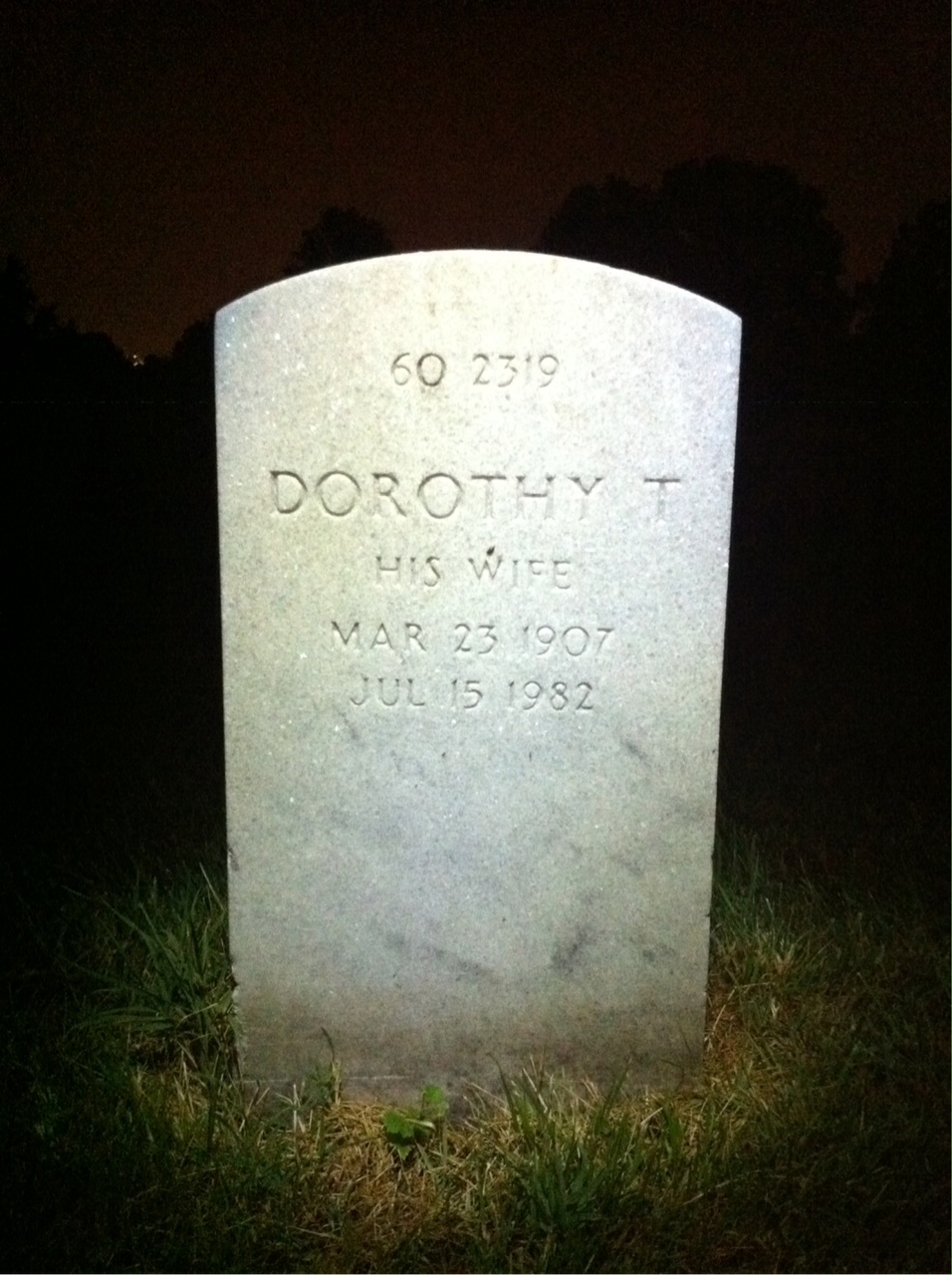Back of headstone — William W Reynolds