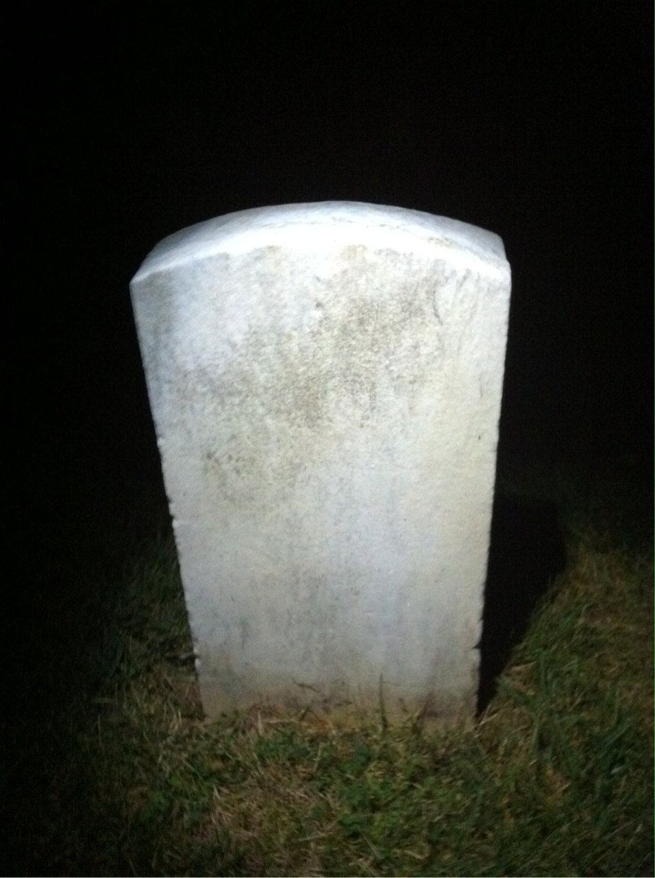 Back of headstone — Webster Albertson