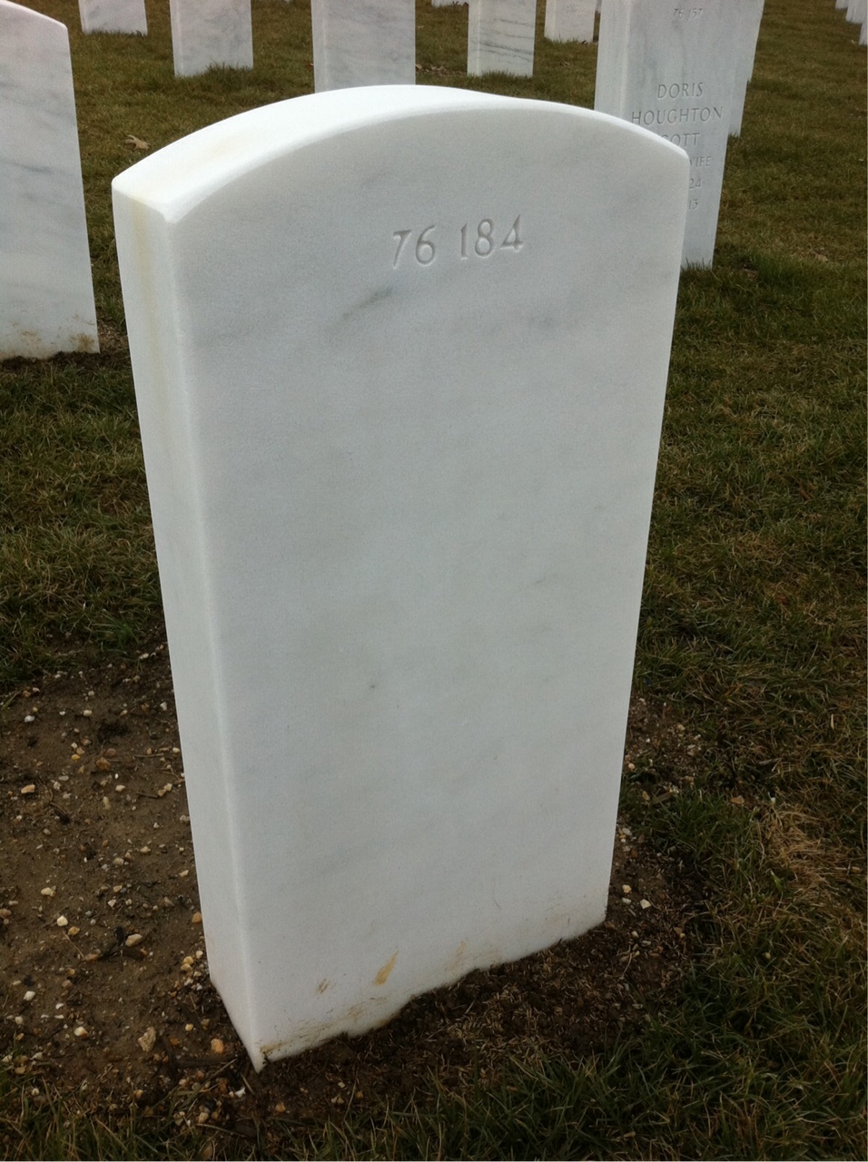 Back of headstone — Antonio Moses
