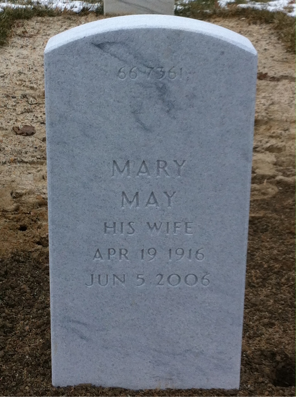 Back of headstone — Cecil Forinash