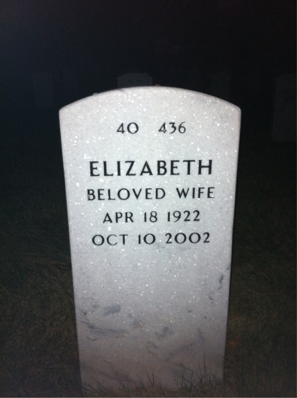 Back of headstone — Peter Petruck