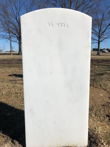 Back of headstone — Carl Beer