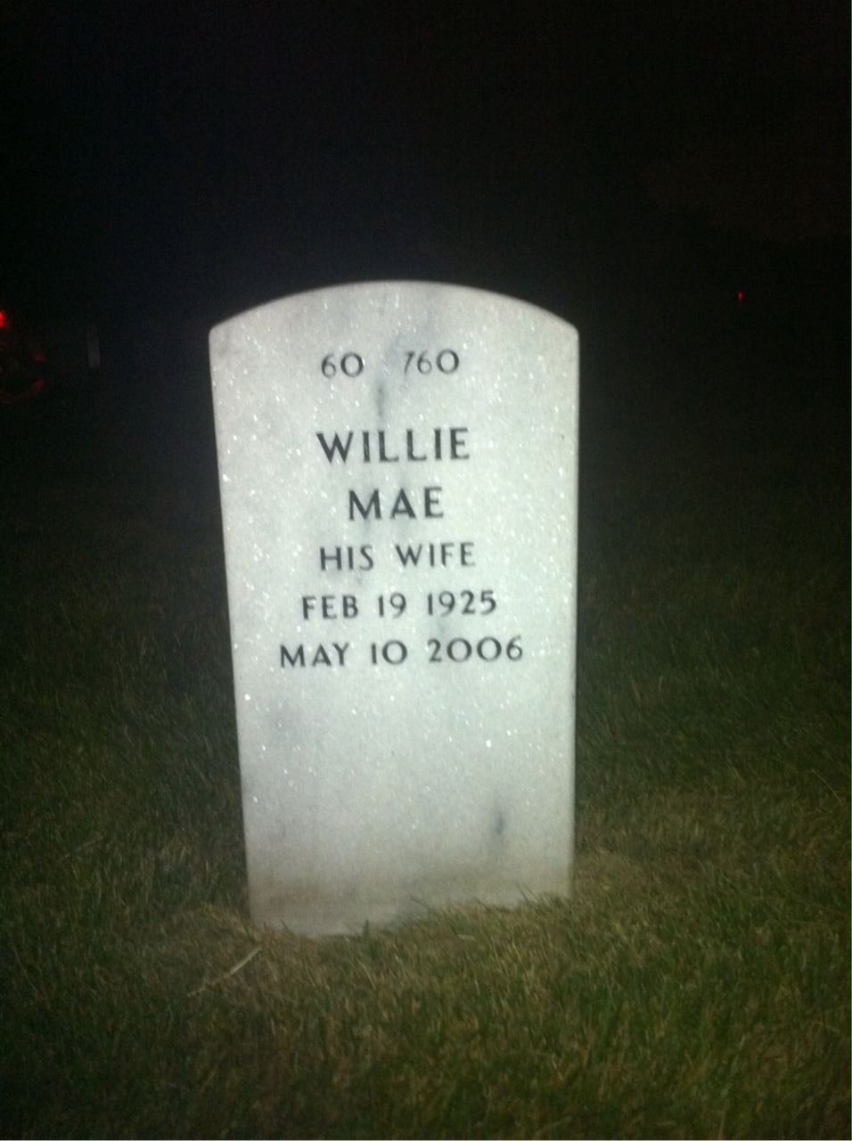 Back of headstone — Charles Fant