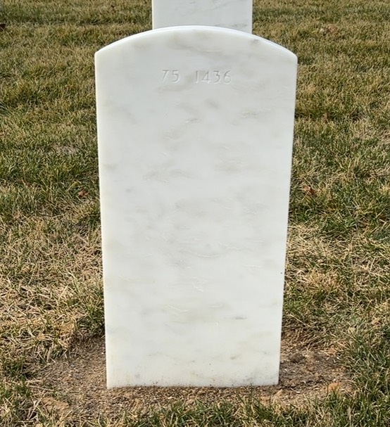 Back of headstone — Fae Adams