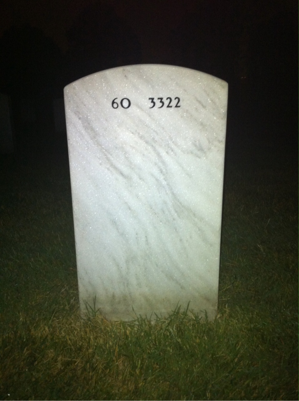 Back of headstone — James Thompson