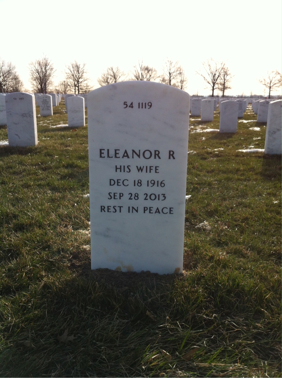 Back of headstone — Kenneth Smith
