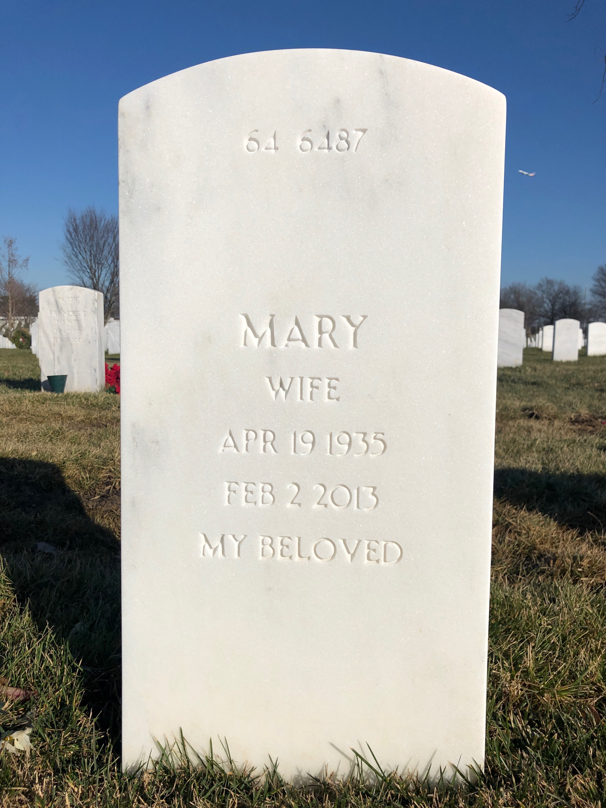 Back of headstone — Burk Andrews