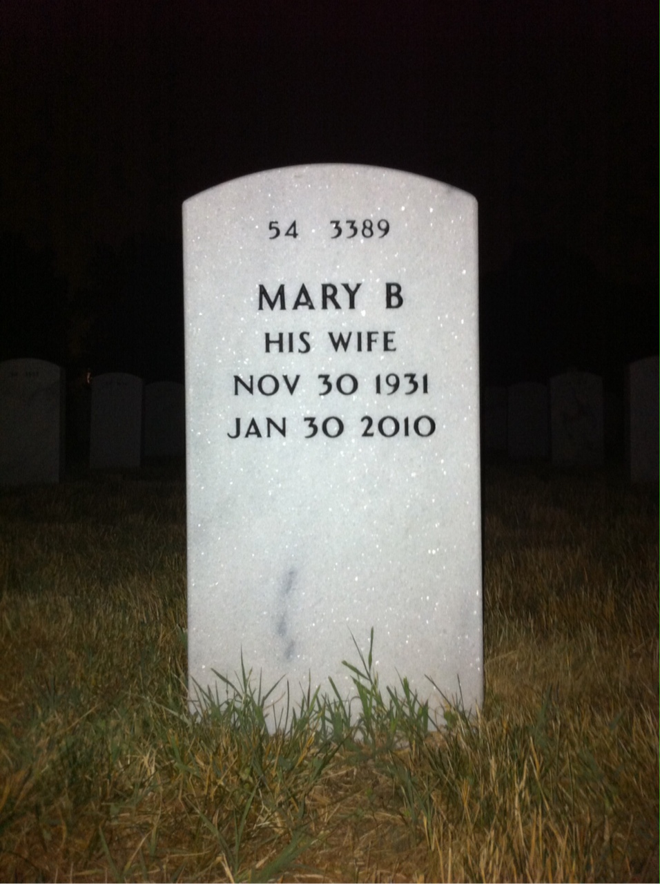 Back of headstone — Edward Ortlieb