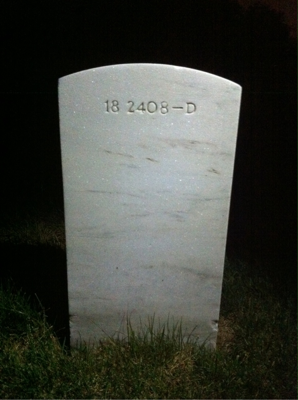 Back of headstone — George Anderson