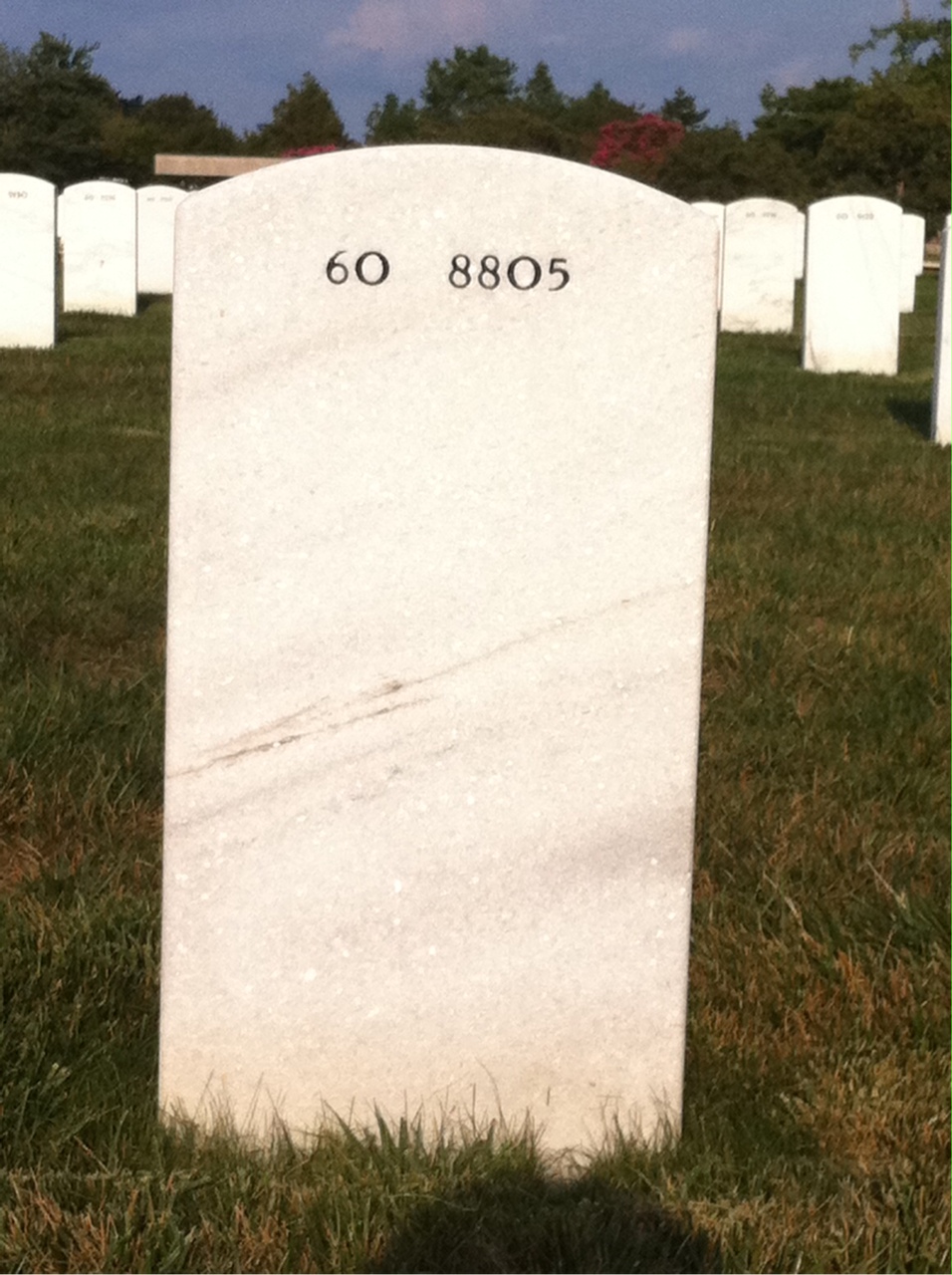 Back of headstone — Herman Hall
