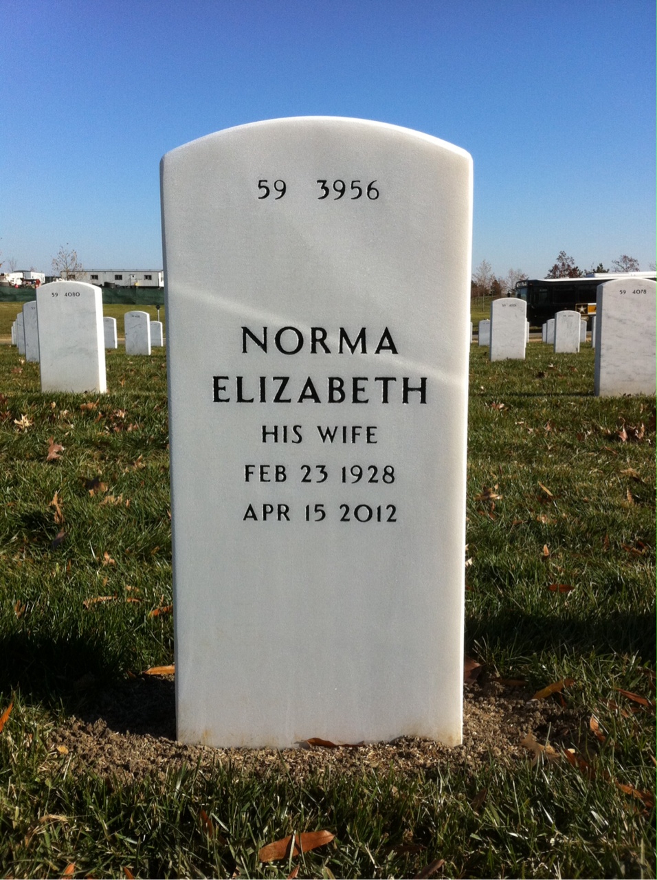Back of headstone — Russell Vermillion
