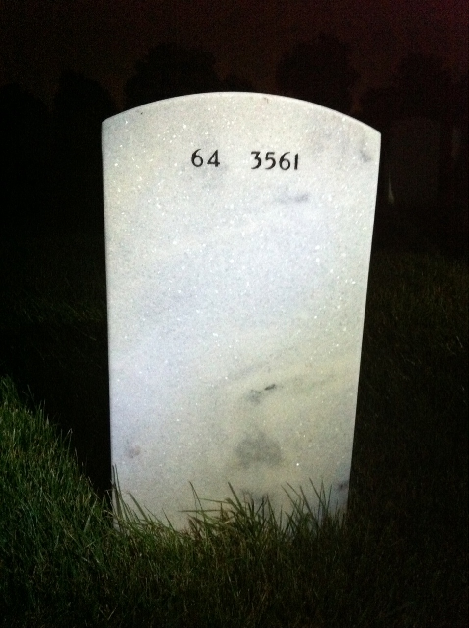 Back of headstone — Carl Larsen