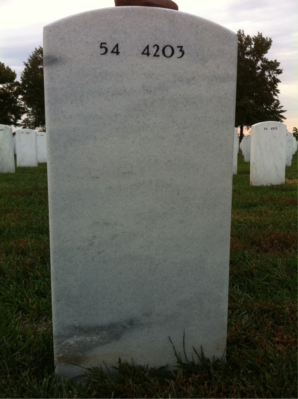 Back of headstone — Donald Semple
