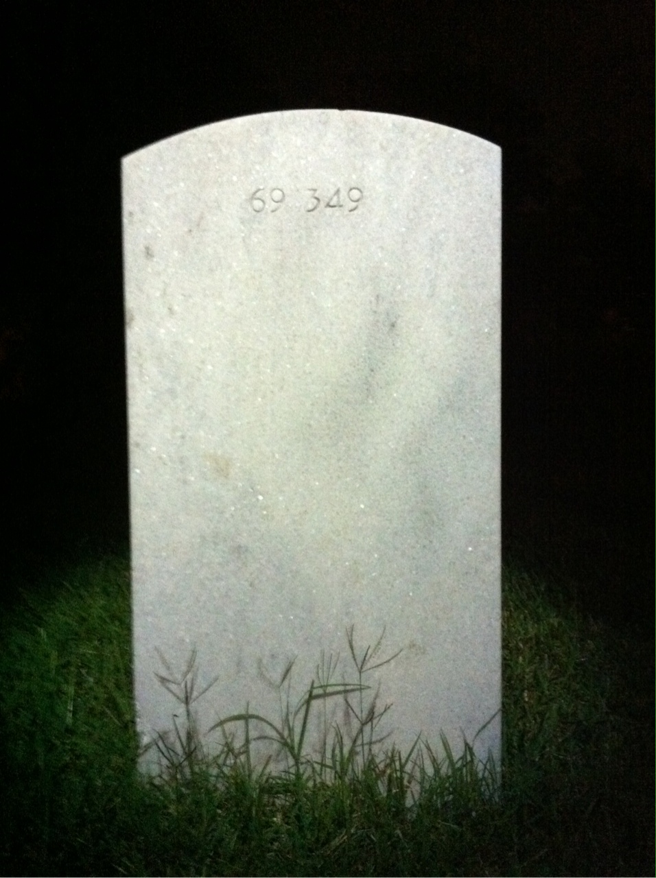 Back of headstone — Neal Cox