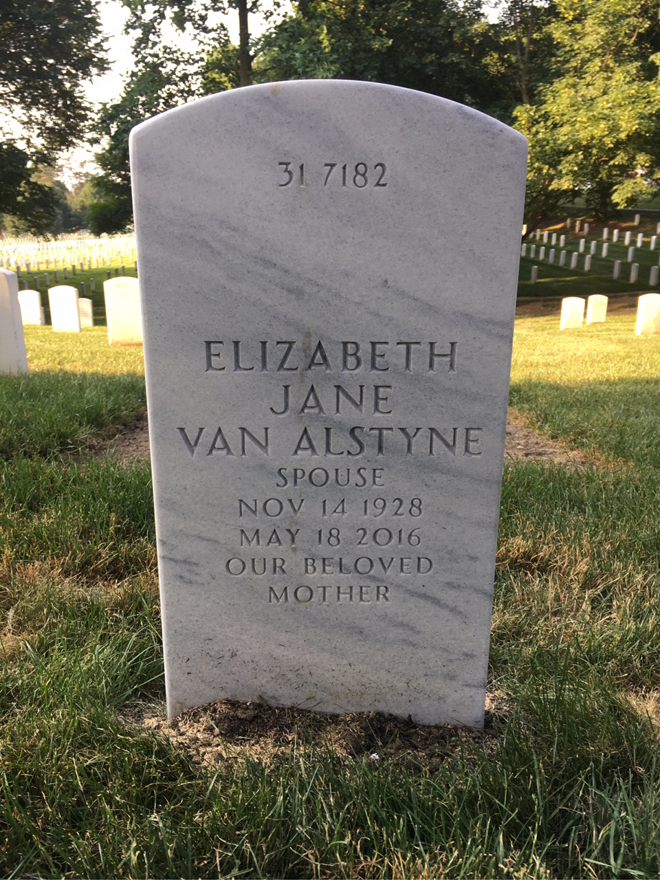 Back of headstone — Wilson Cavitt Parker