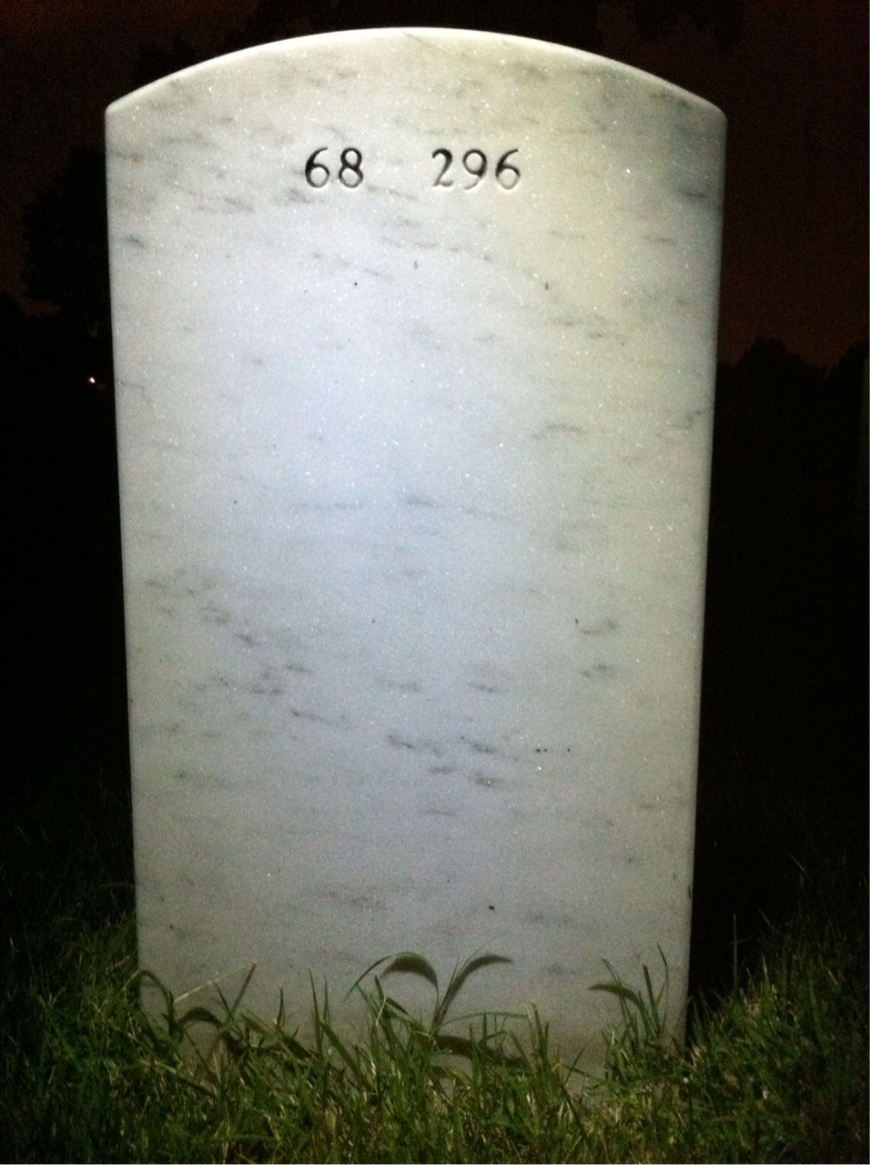 Back of headstone — Bernard Curley