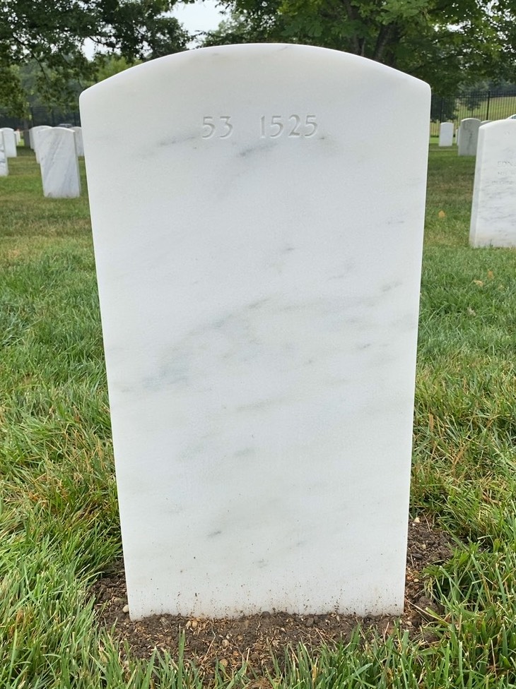 Back of headstone — Charles Alexander