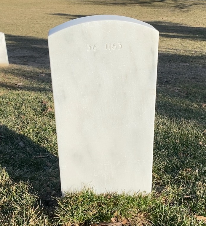 Back of headstone — Bernard Bail
