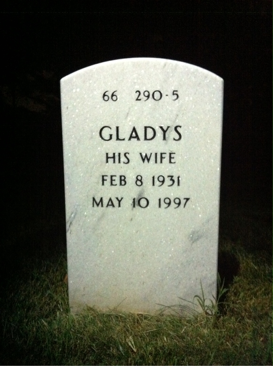 Back of headstone — John Frade