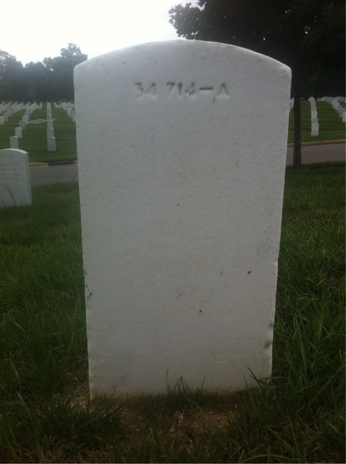 Back of headstone — Howard Musgrave