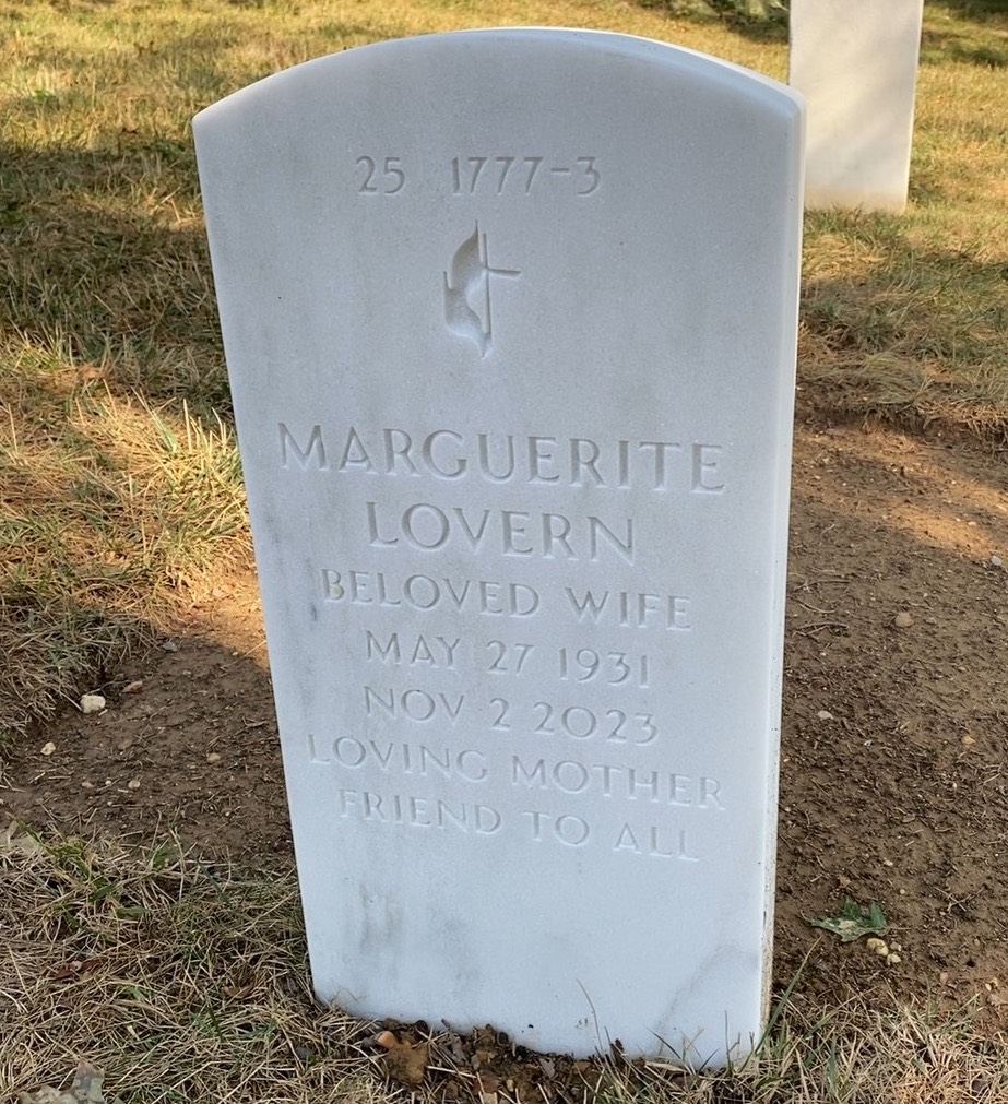 Back of headstone — Garnett Bailey