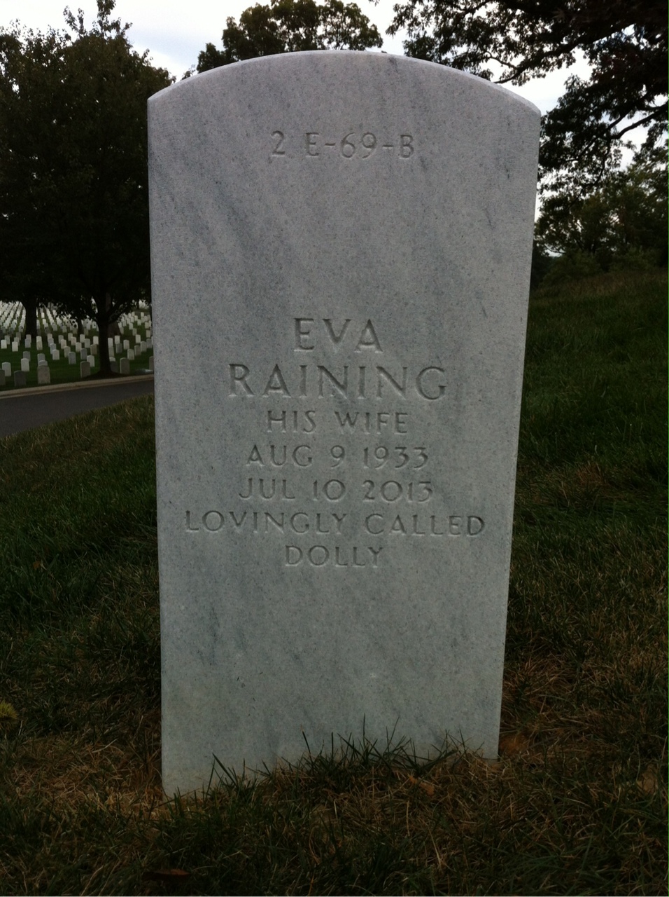 Back of headstone — Selwyn Gerald Geller