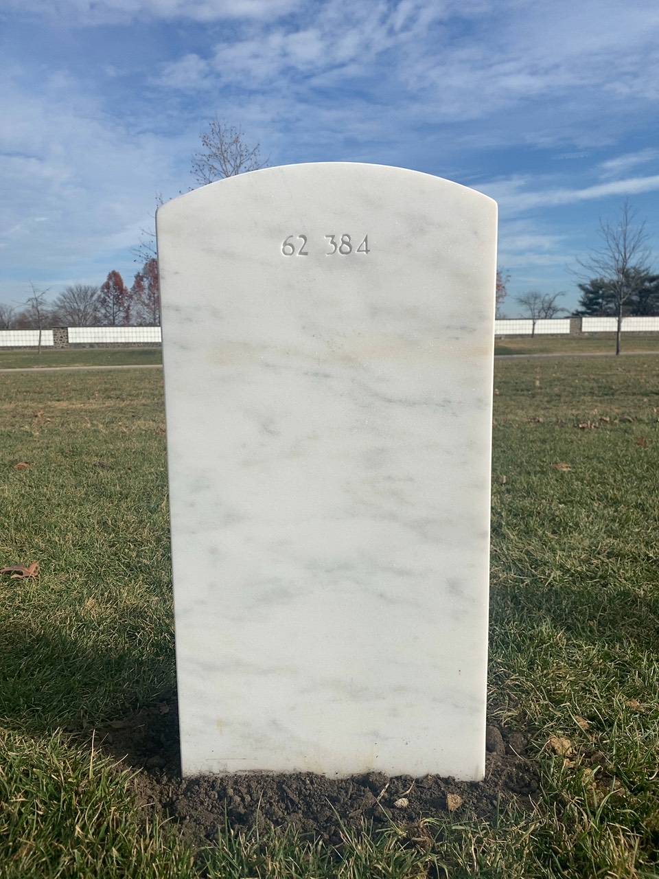 Back of headstone — William John Besecker