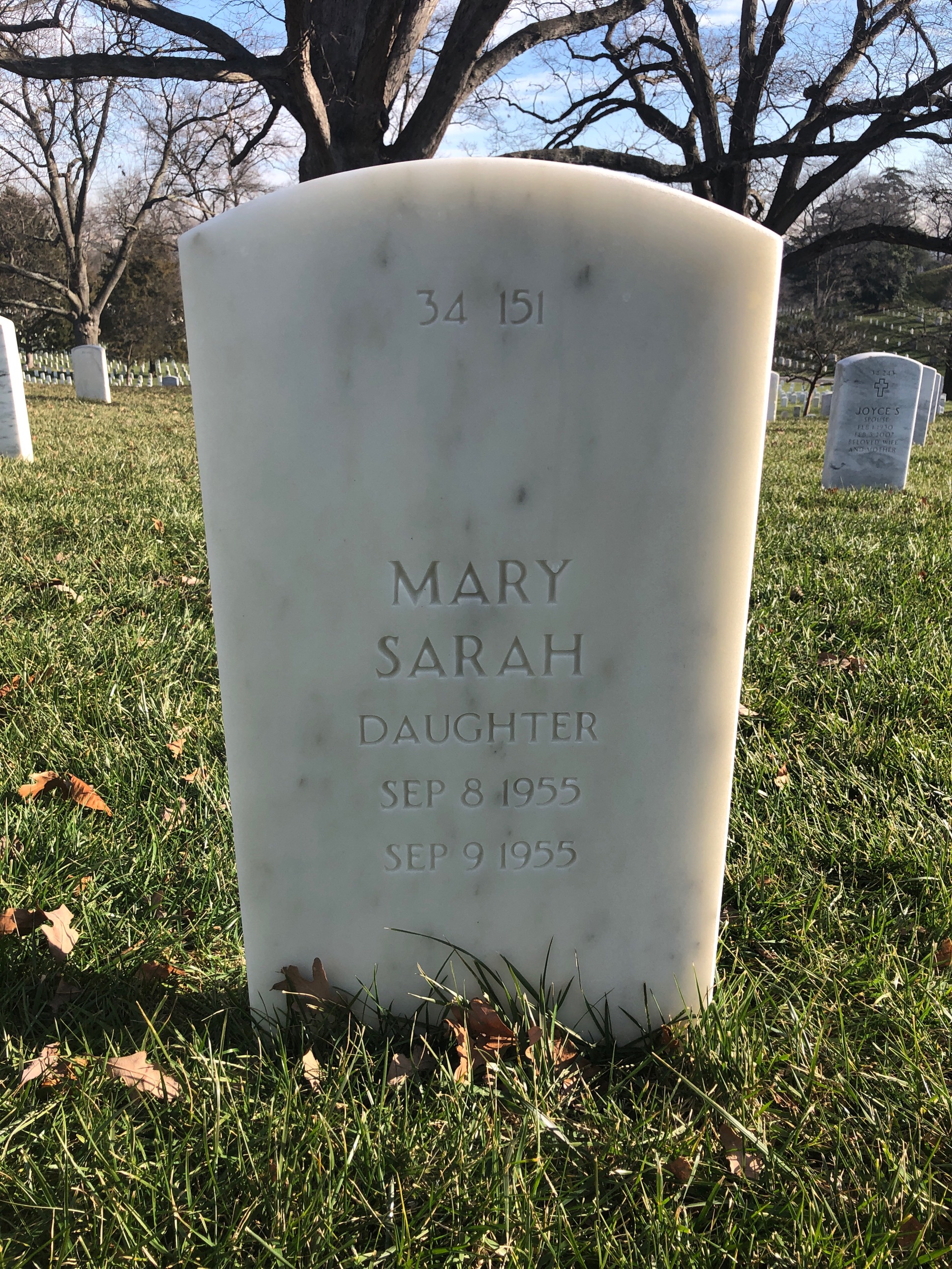 Back of headstone — Thomas Horan