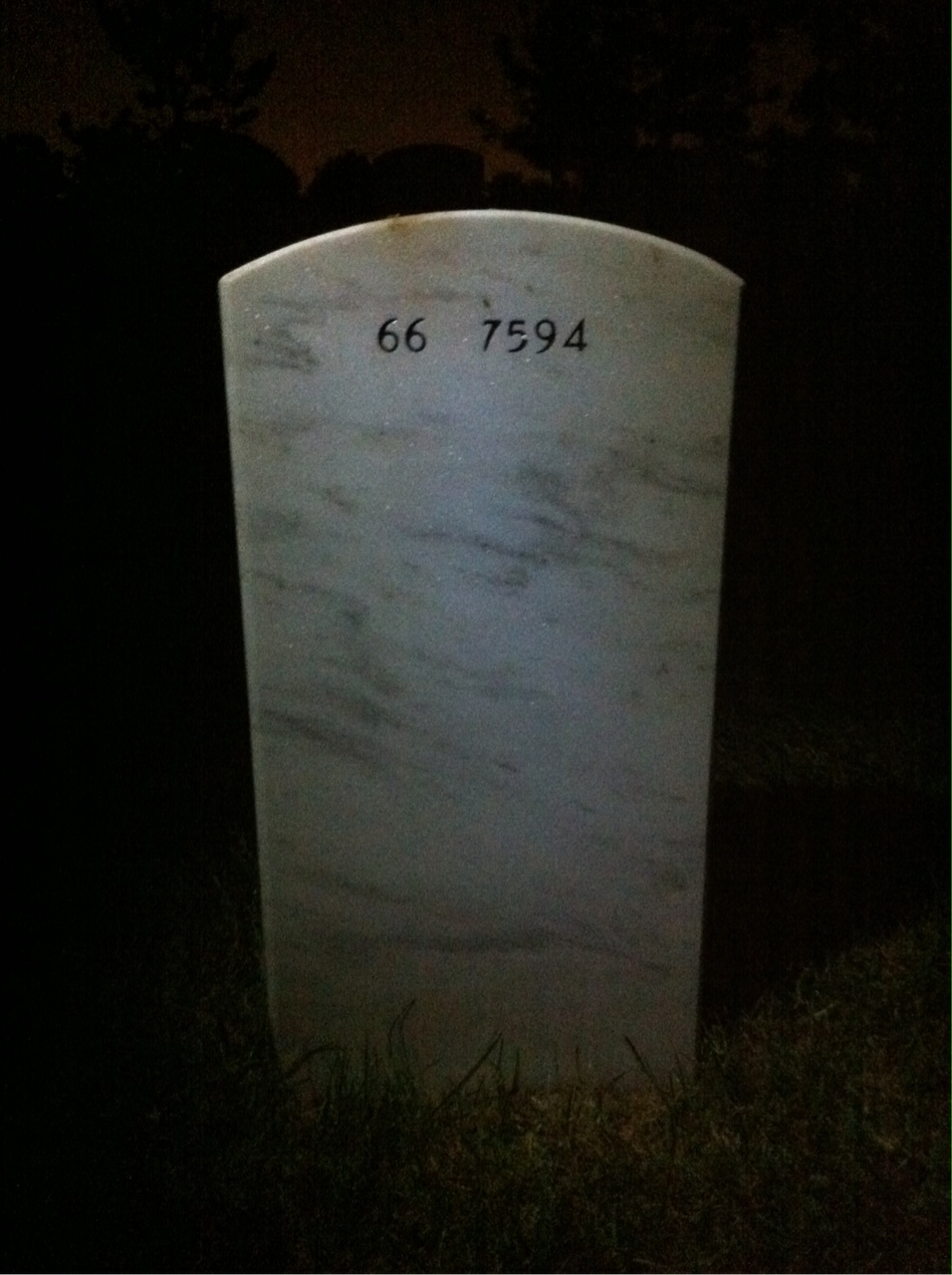 Back of headstone — Daniel Johnson