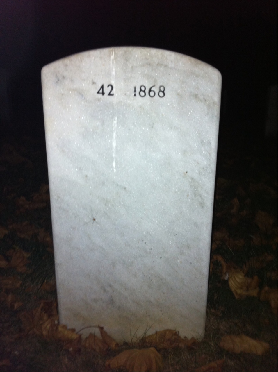 Back of headstone — James Mastrovito